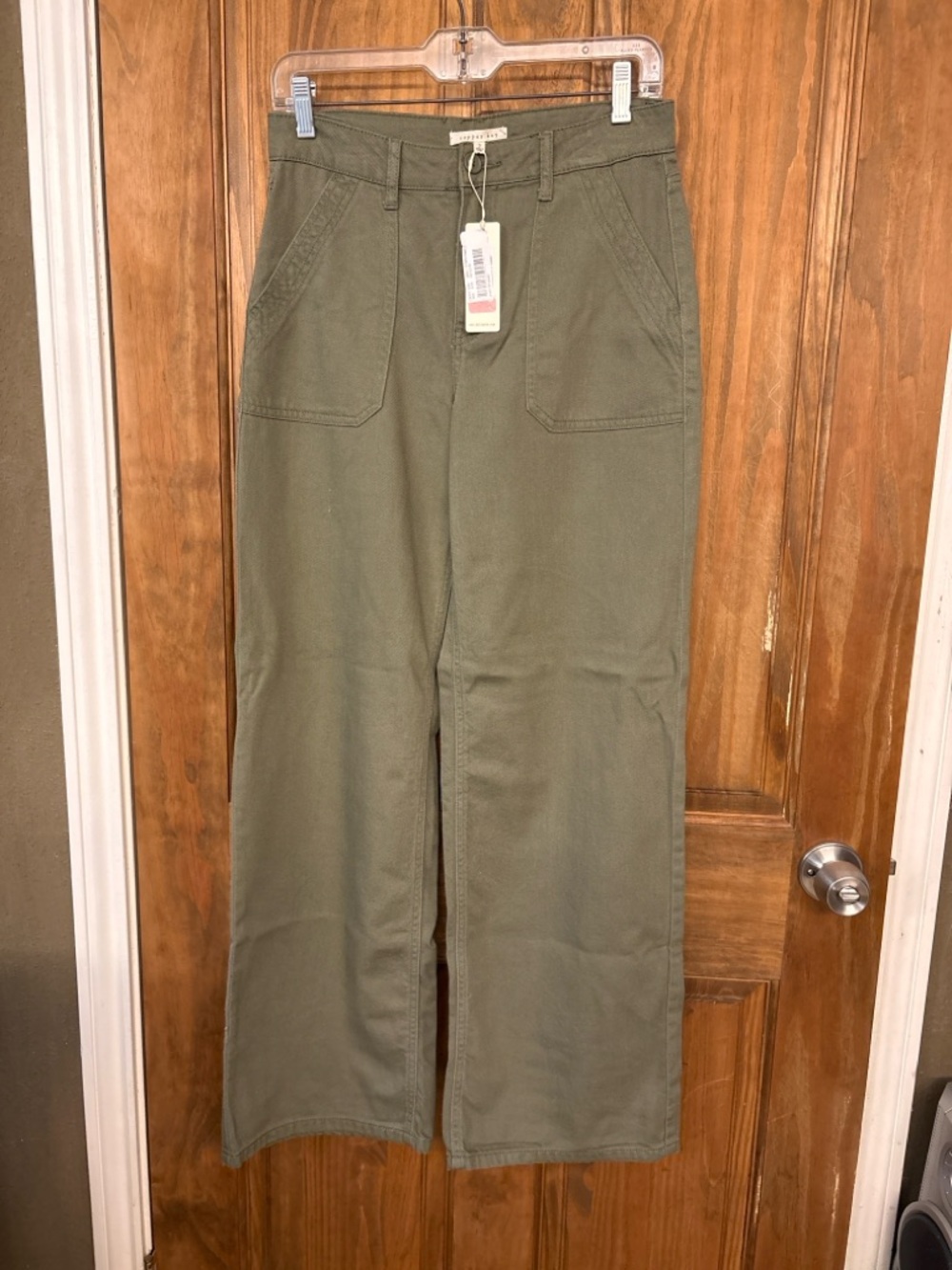 Copper Key Olive Green Wide Leg Utility Pants Size 3 NWT